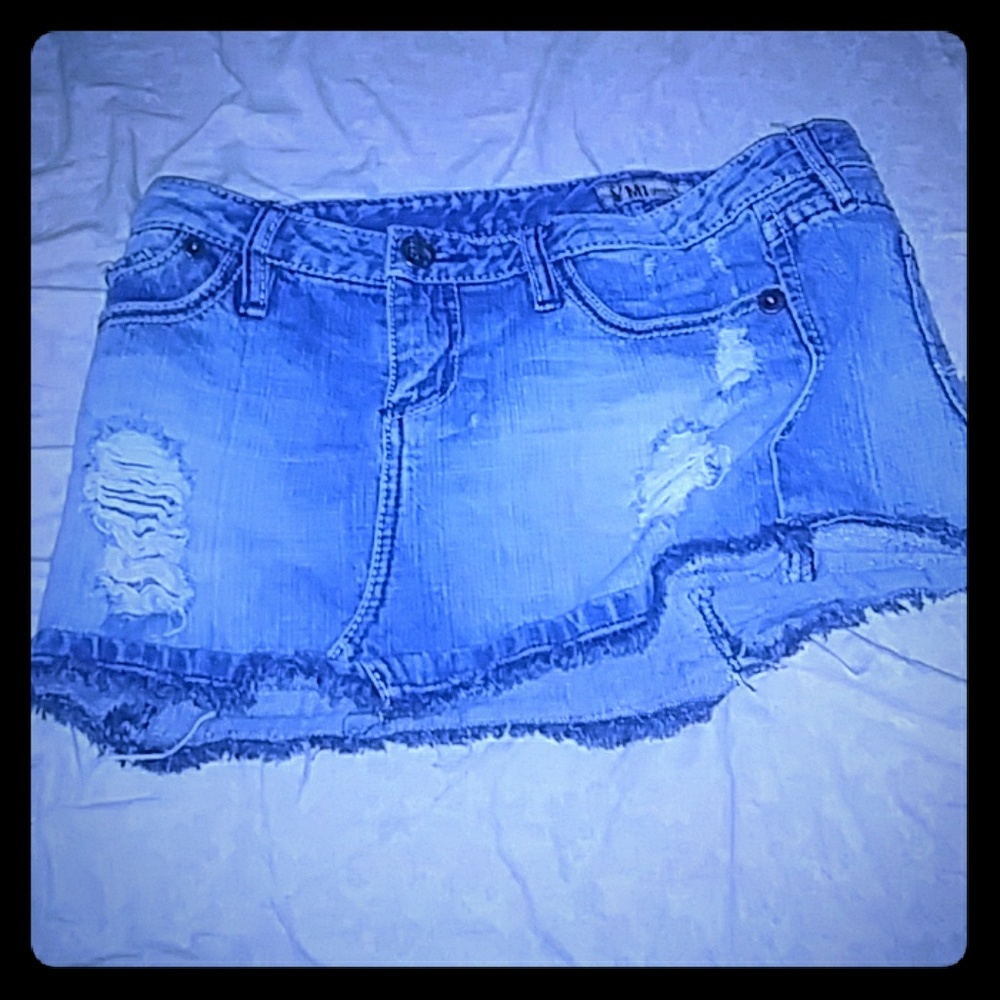 Mini jean skirt
